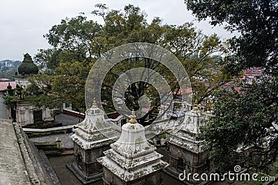 Kathmandu, Nepal, Pashupatinath Temple, Shiva, hinduism, religion, hindu temple, Bagmati river, cremation, ceremony, people Editorial Stock Photo