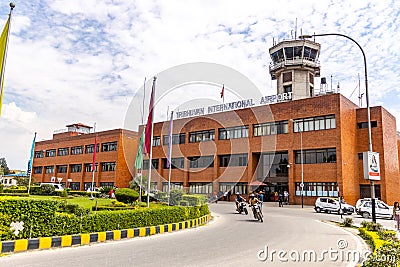 Tribhuvan International Airport in Kathmandu, Nepal. Editorial Stock Photo