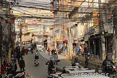 Kathmandu, nepal, south asia, traffic Editorial Stock Photo