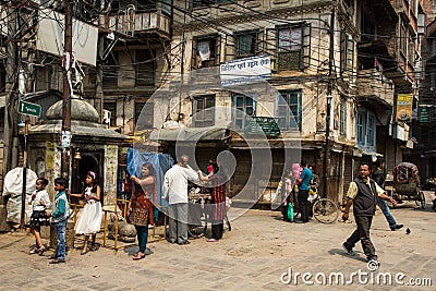 Kathmandu street scene Editorial Stock Photo