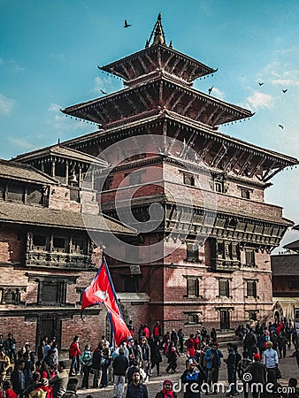 Kathmandu valley durbaar square temple area Editorial Stock Photo