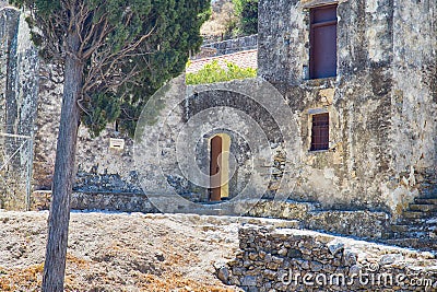 Kato Moni Preveli, the lower preveli Monastery Stock Photo