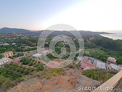 Kato Pyrgos village from above Stock Photo