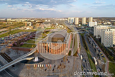 Katowice aerial skyline Stock Photo