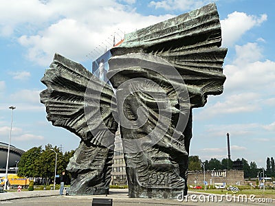 KATOWICE,SILESIA,POLAND-Silesian Insurgents monument Editorial Stock Photo