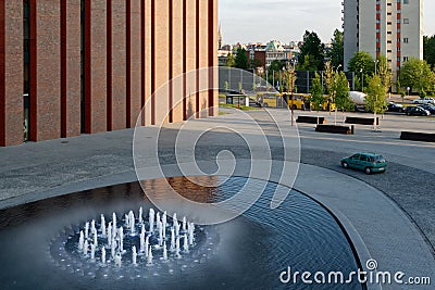 NOSPR concert hall and the fountain Editorial Stock Photo