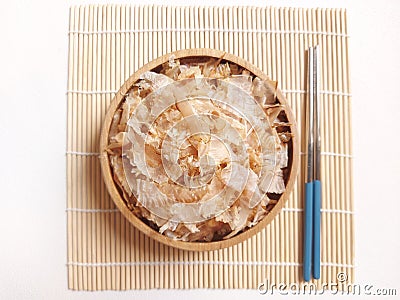 Katsuobushi. It is preserved food made from skipjack tuna. Stock Photo