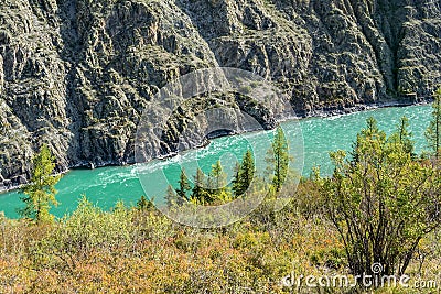 The Katun river in the Altai mountains Stock Photo