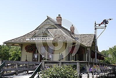 The Katy Depot in St. Charles, Missouri Editorial Stock Photo