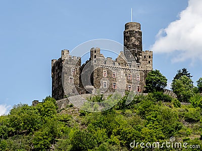 Katz Castle , Rhine Stock Photo