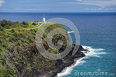 Kauai lighthouse kilauea point Stock Photo