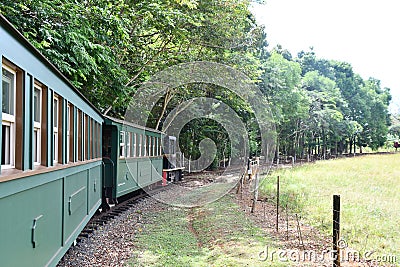 Kauai Plantation Railway tour at Kilohana Plantation at Lihue on Kauai Island in Hawaii Stock Photo