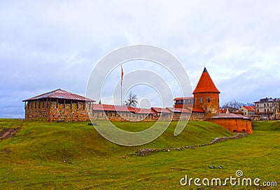 Kaunas Castle, built during the mid-14th century, in the Gothic style, Kaunas, Lithuania. Stock Photo