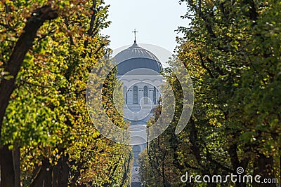Kaunas, Lithuania AUGUST 16, 2023. The Church of St. Michael the Archangel Editorial Stock Photo