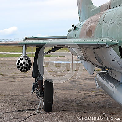 Mig-21 Fishbed supersonic jet fighter Editorial Stock Photo