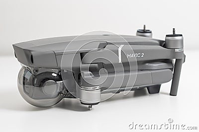 DJI Mavic 2 Pro drone on white background Editorial Stock Photo