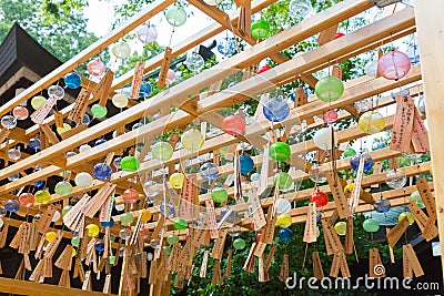 Kawagoe Hikawa Shrine Wind Chime Festival Editorial Stock Photo