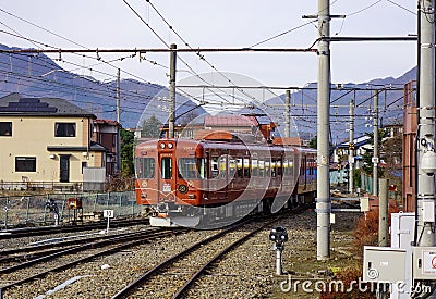 Special train to Mount Fuji Station Editorial Stock Photo