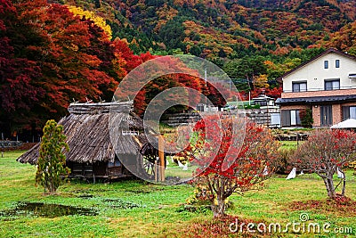 Kawaguchiko maple corridor at fall Stock Photo