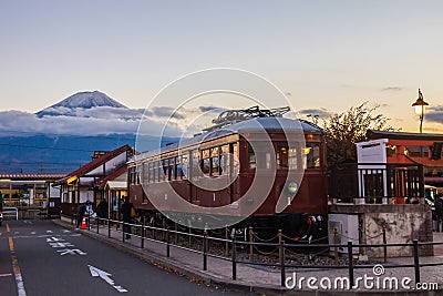 Kawaguchiko Station is connected to many train and bus lines and is an important tourist destination Editorial Stock Photo