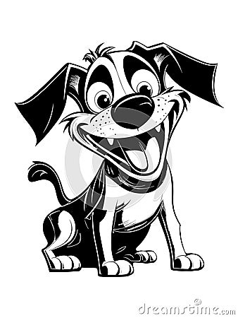 Kawai dog Vector Illustration