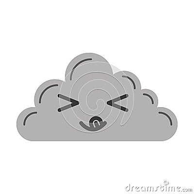 Kawaii cloud cartoon Vector Illustration