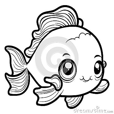 Kawaii fish Vector Illustration