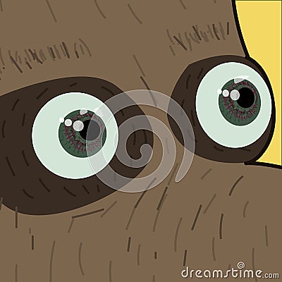 Kawaii funny muzzle set with pink cheeks and winking eyes on square background. Vector Vector Illustration