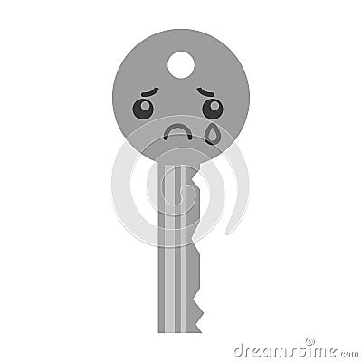 Kawaii key cartoon Vector Illustration