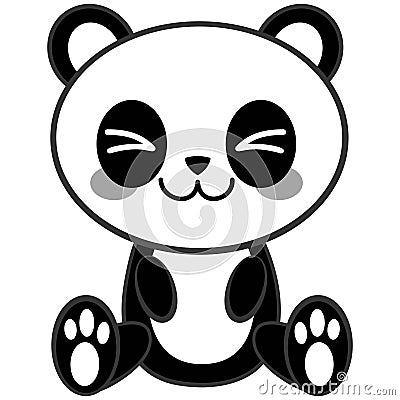 Kawaii Panda Illustration Vector Illustration