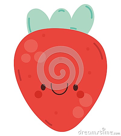kawaii strawberry design Vector Illustration
