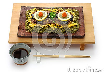 Kawara soba, japanese local food Stock Photo