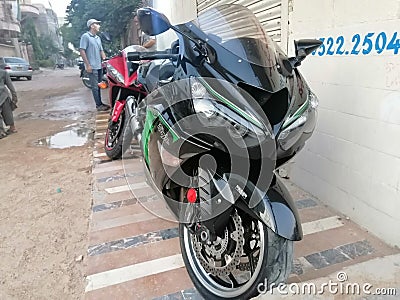 Kawasaki ninja black Editorial Stock Photo