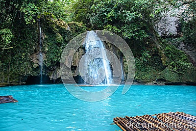 Kawasan Falls on Cebu island in Philippines Stock Photo