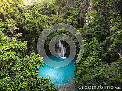 Kawasan Falls, Cebu, The Philippines - Aerial Photograph Stock Photo