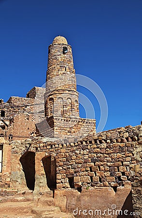 Kawkaban village in mountains, Yemen Stock Photo