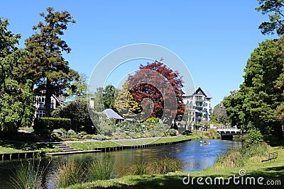 Kayak, Avon River, Christchurch, New Zealand Stock Photo