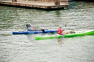 Kayak in the harbor Editorial Stock Photo