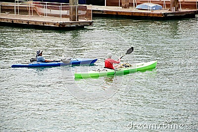 Kayak in the harbor Editorial Stock Photo