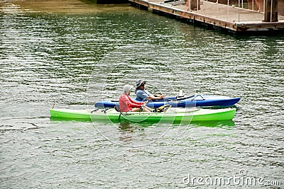 Kayak in the harbor Editorial Stock Photo