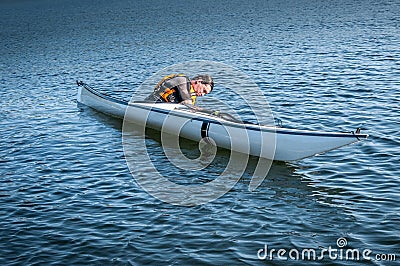 Kayak rolling technique 1 Stock Photo