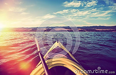 Kayak Summer Tour Stock Photo