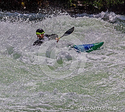 Kayaker In Rough Water #5 Editorial Stock Photo