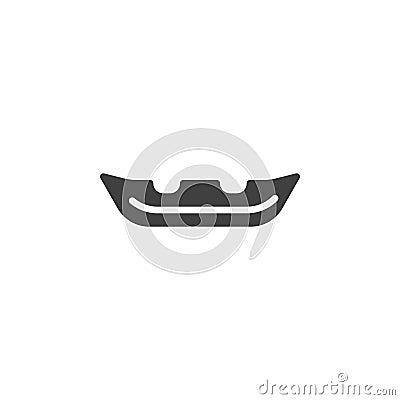 Kayaking boat vector icon Vector Illustration