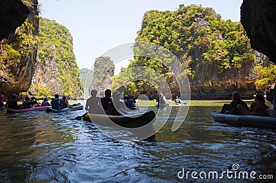 Kayaking excursion Editorial Stock Photo