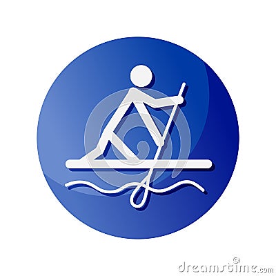 Kayaking icon. A symbol dedicated to sports and games. Vector illustrations. Vector Illustration