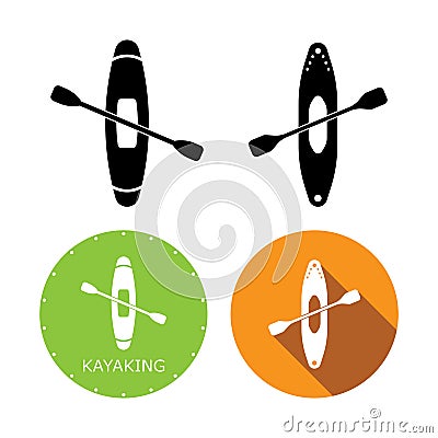 kayaking icon vector Vector Illustration