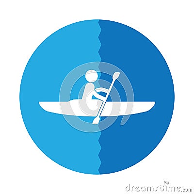 kayaking icon vector Vector Illustration