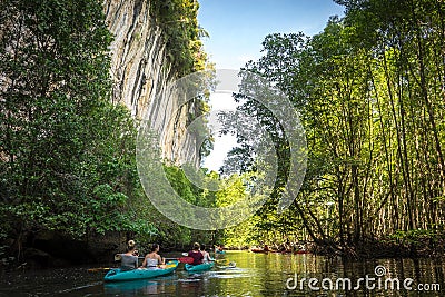 Kayaking in krabi 2 Editorial Stock Photo