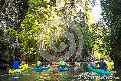 Kayaking in krabi 5 Editorial Stock Photo